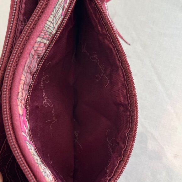 Vera Bradley Quilted Zip Around Wristlet Wallet Floral Pink - Picture 10 of 16